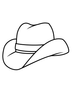 Cowgirl Hat Printable Outline - ClipArt Best