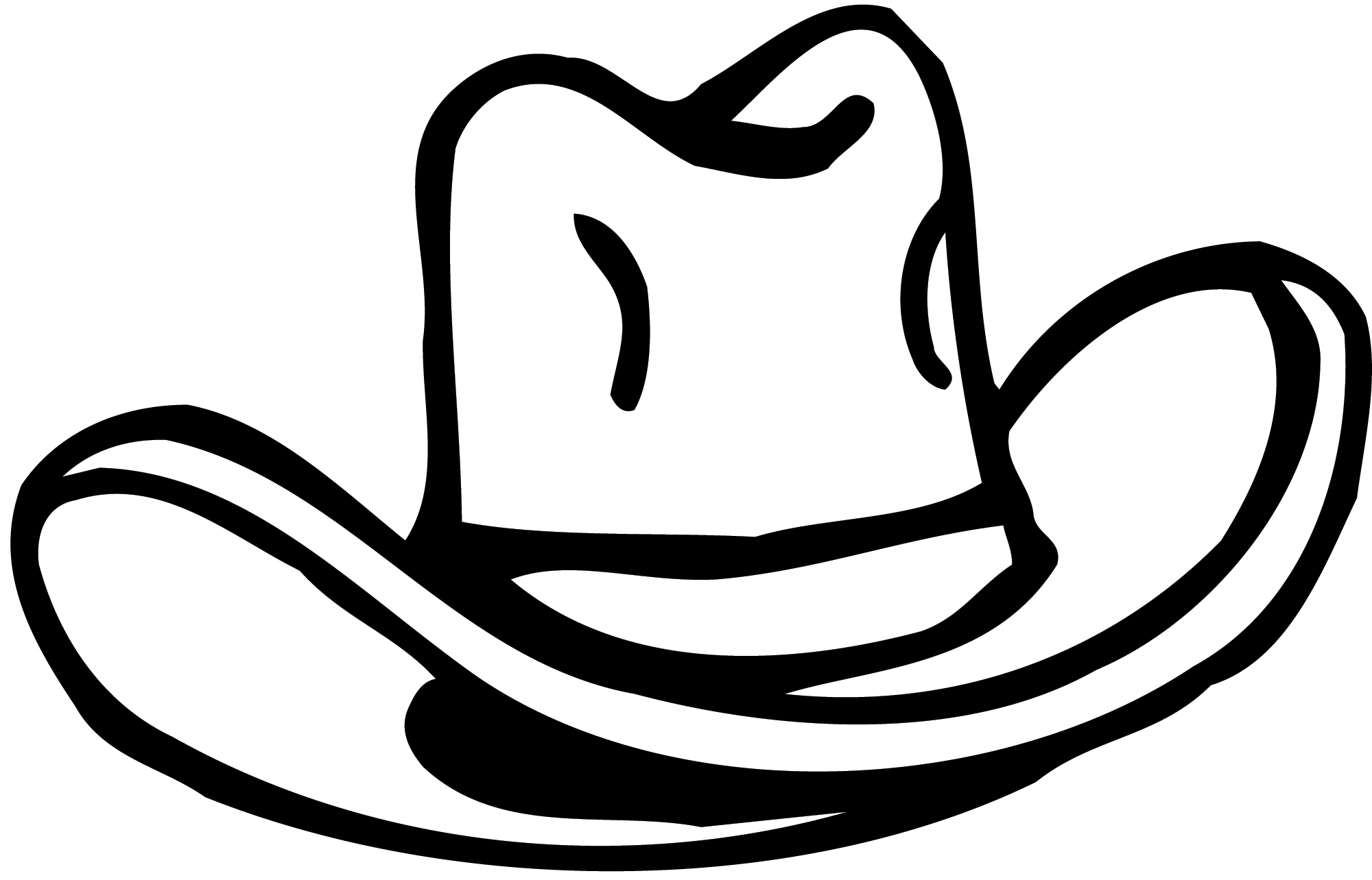 White cowboy hat clipart