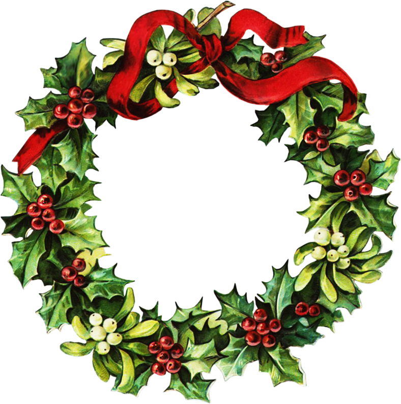 Vintage Christmas Garland Clipart