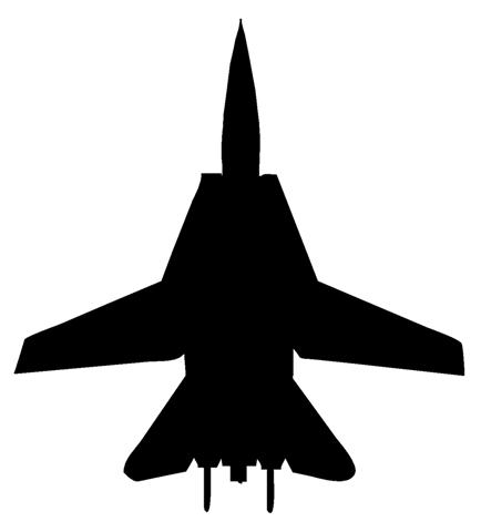 Fighter Jet Silhouette Clipart