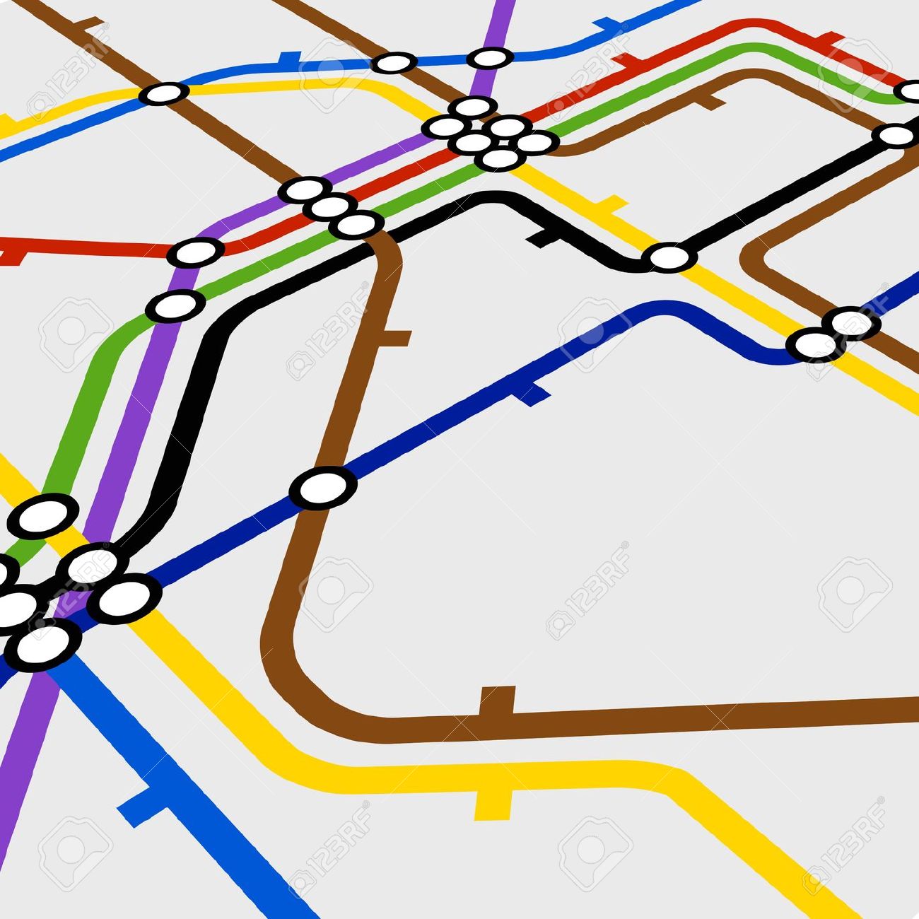 Scheme Map Road Metro Perspective Background Of Royalty Free ...