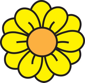 Yellow Cartoon Flower - ClipArt Best