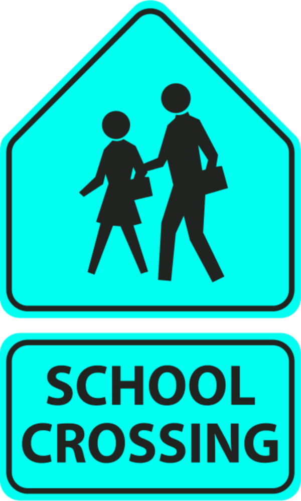 School Crossing Signs - vector Clip Art