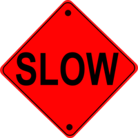 Slow Road Sign - vector Clip Art