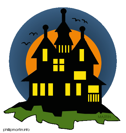 Haunted houses clipart
