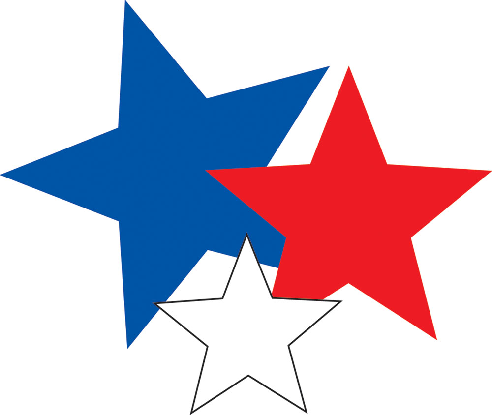 Red White And Blue Stars Clipart