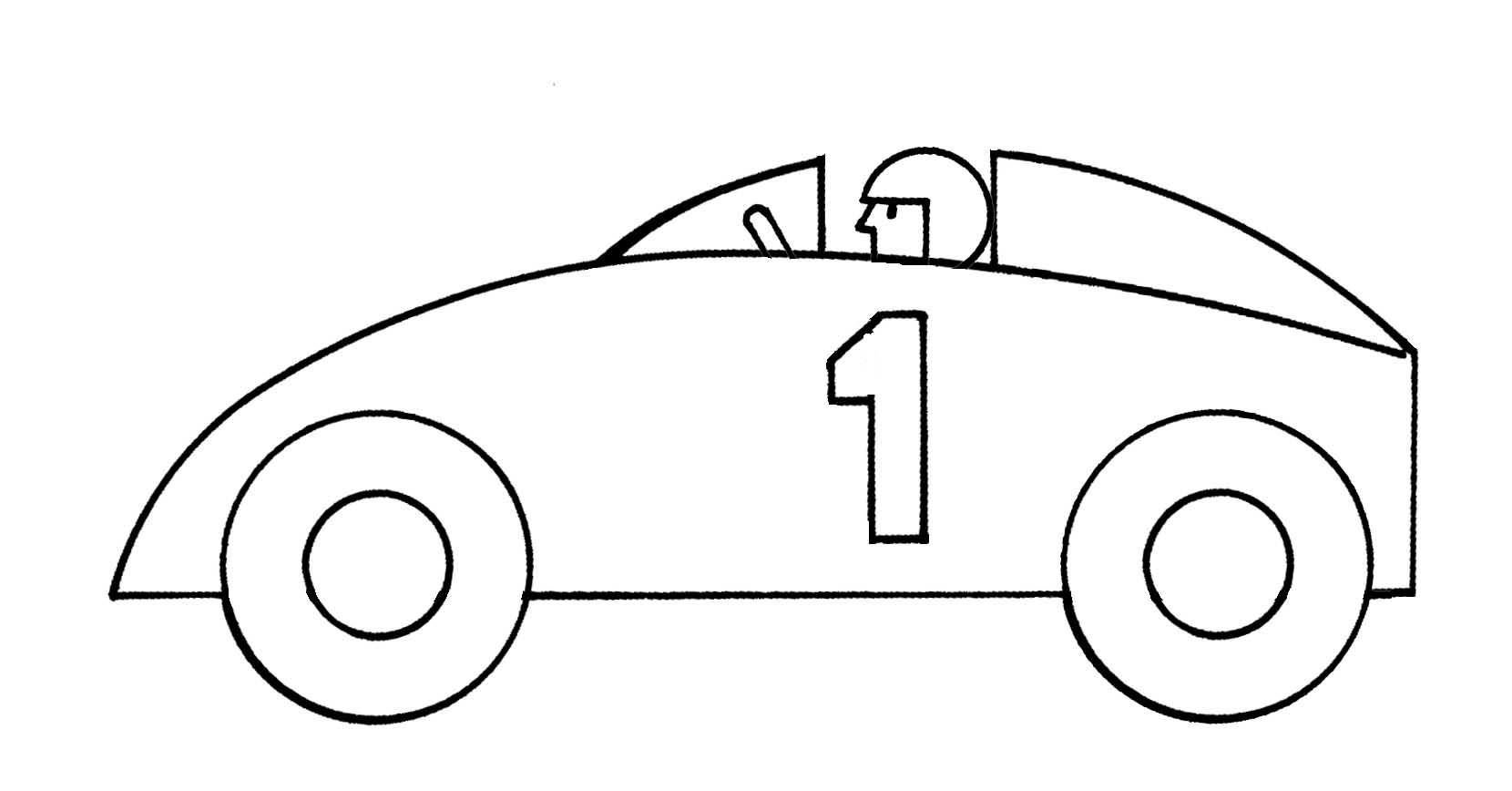 Outline of a car clipart