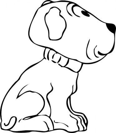 Puppy Side View clip art vector, free vector images