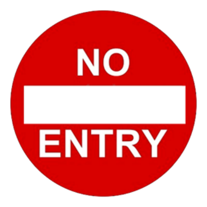 No Entry sign -- By henrylol2 - ROBLOX