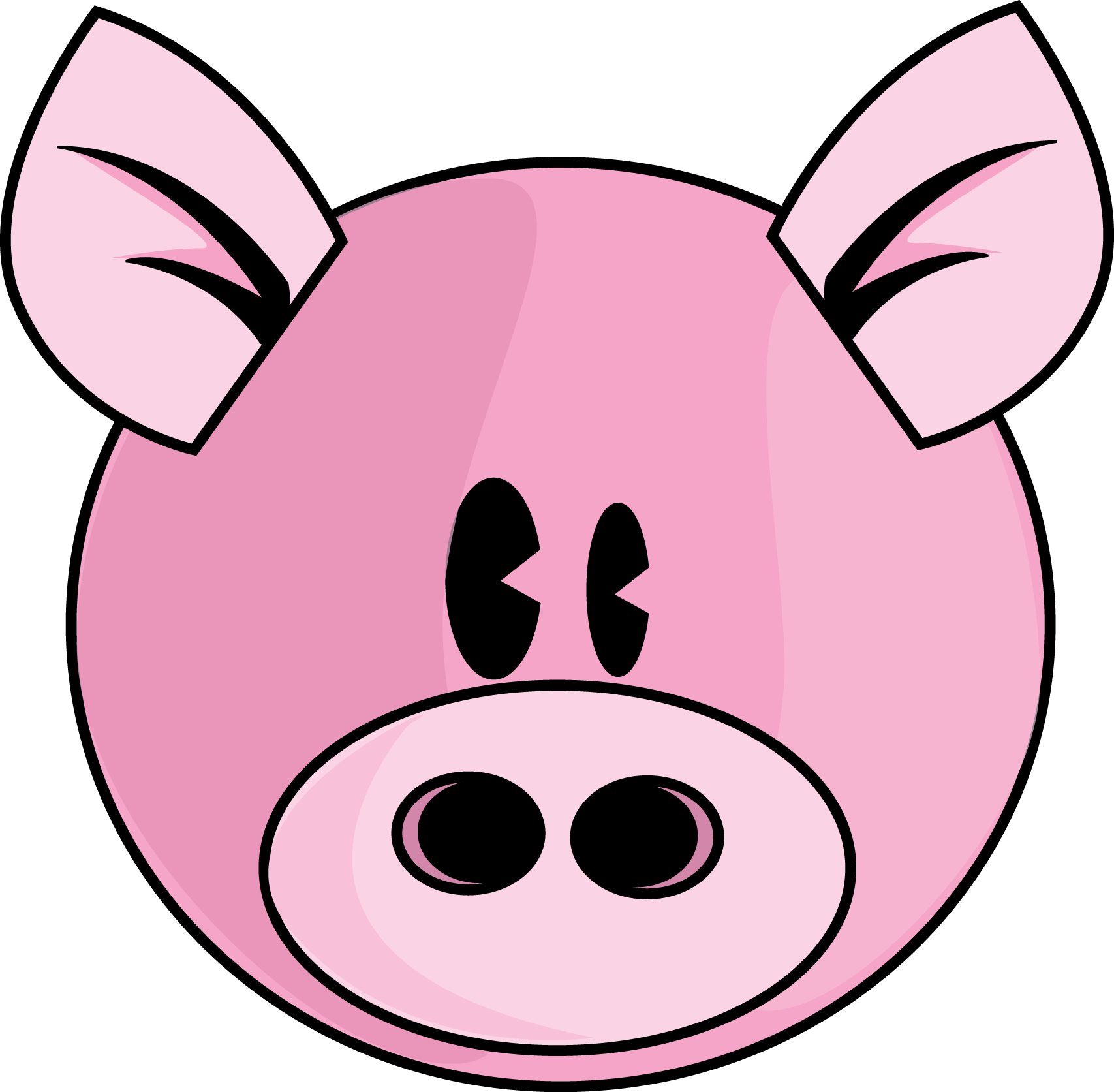 Cute Pig Face Clip Art - Free Clipart Images