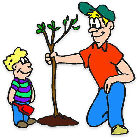 Tree planting clipart