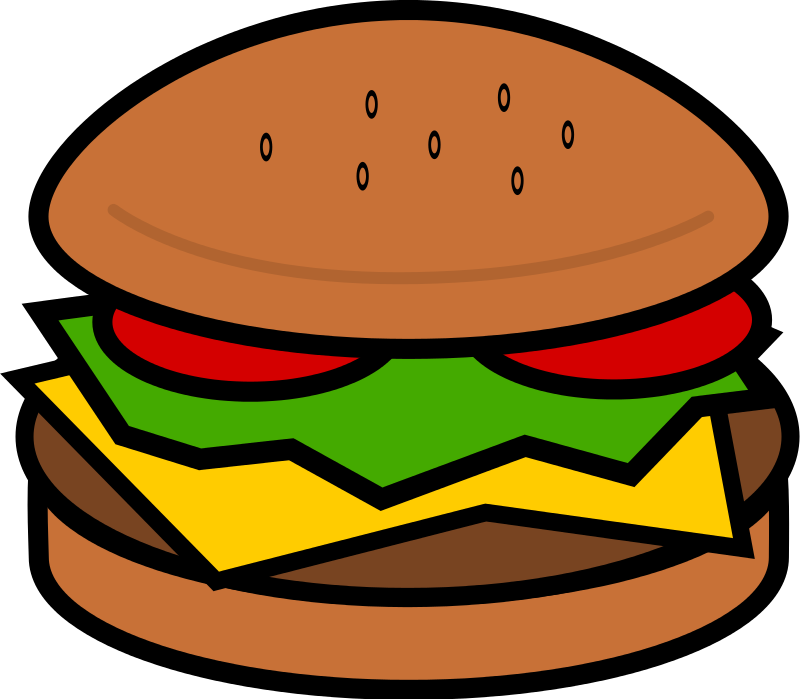 Image of Cheeseburger Clipart #6276, Cartoon Burger - Clipartoons