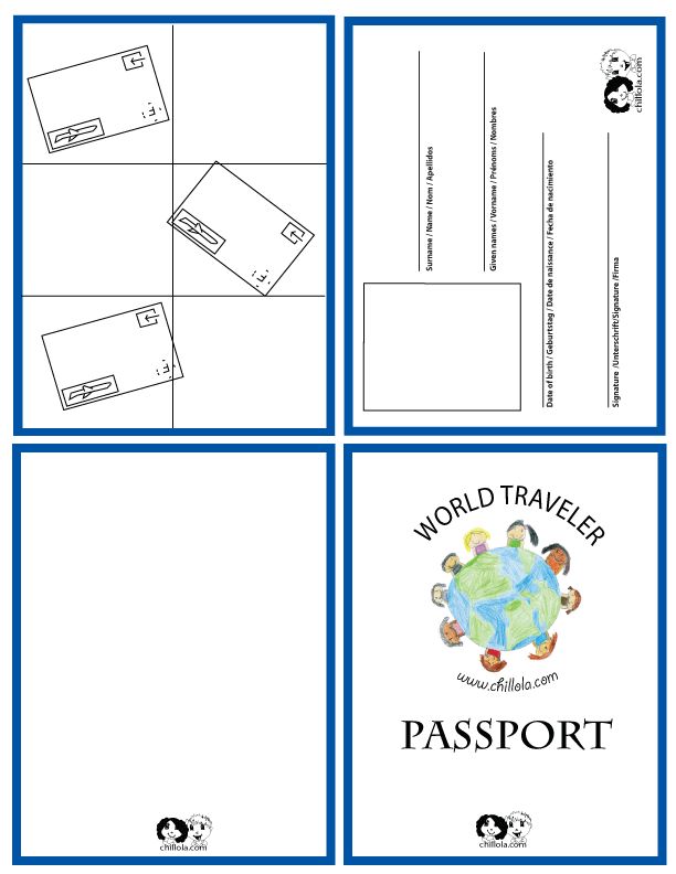 Free Printable Kids Passport Template