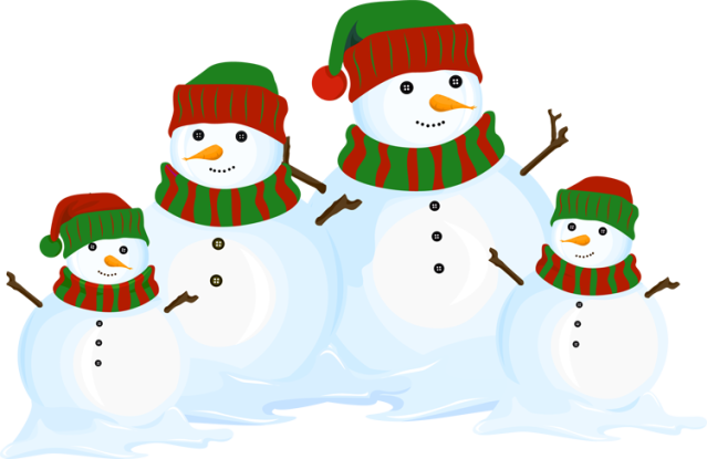 Snowman family clip art free