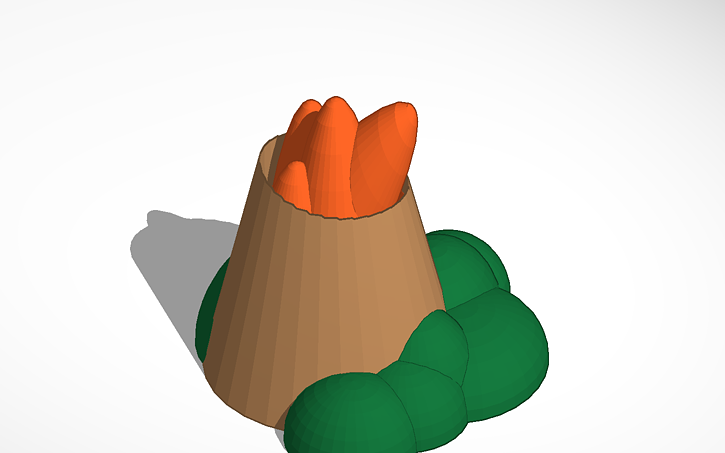 3D design Volcano #template | Tinkercad