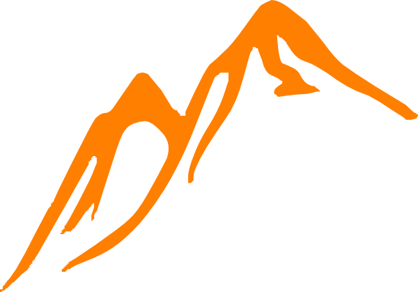 Orange Mountains Clip Art - vector clip art online ...