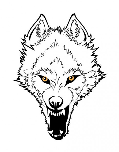 Angry wolf face Vector | Free Download