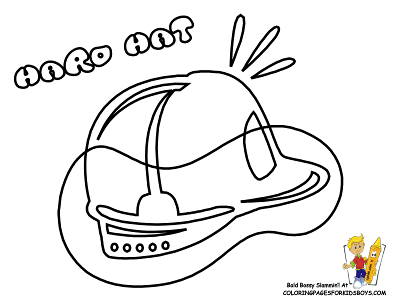 Firefighter Hat Coloring Page - AZ Coloring Pages