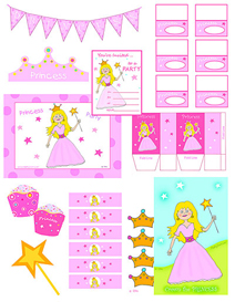 Princess Party Printables- Pink Princess | Other Files | Patterns ...