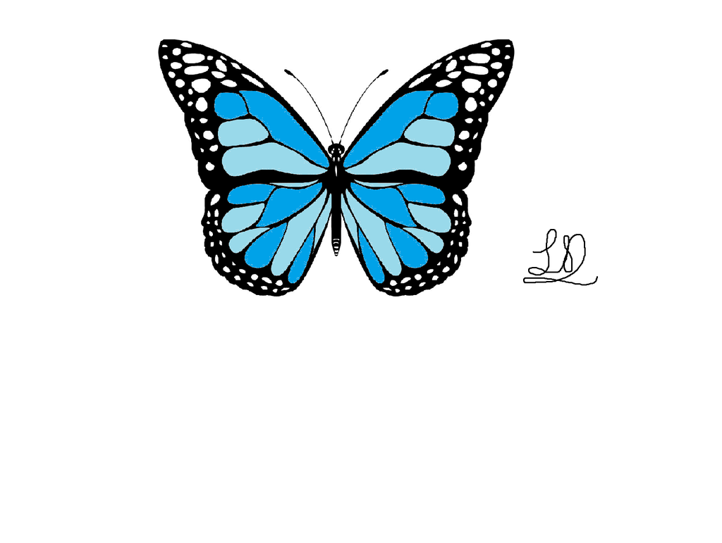 Blue Monarch butterfly!!! by BrochachoTheNooblet on DeviantArt