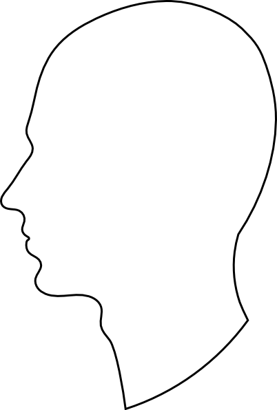 Head silhouette outline clipart