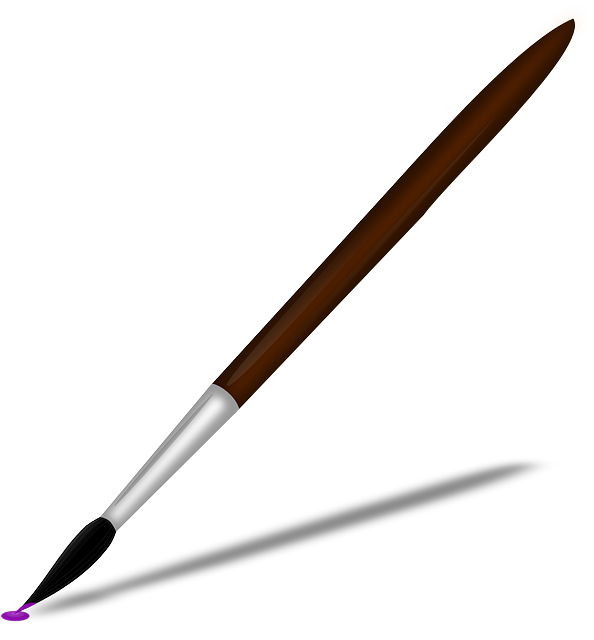 black paint brush png