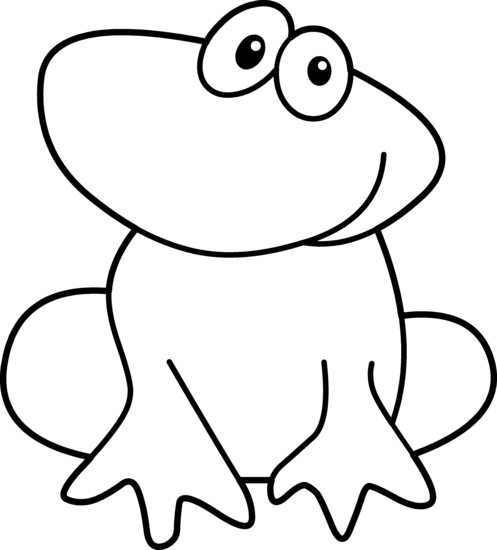 Frog black and white leaping frog clip art