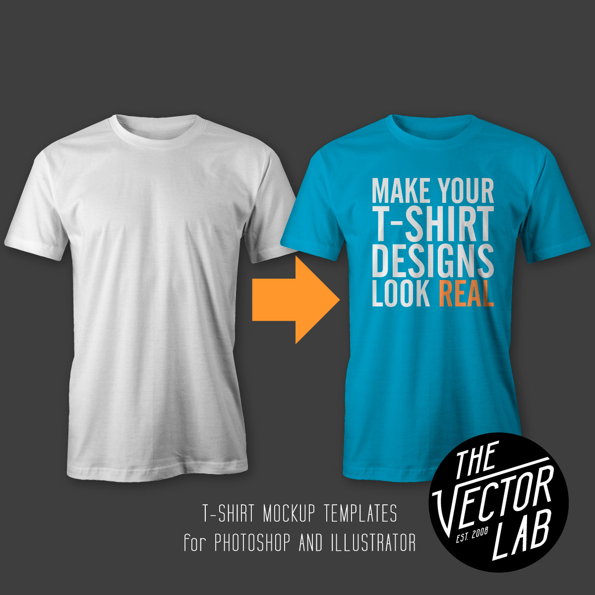 Men's T-Shirt Mockup Templates #01 - TheVectorLab