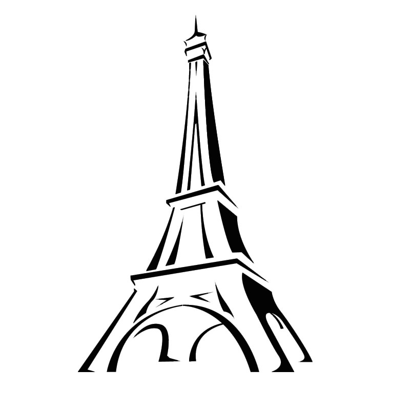 DCTOP Promotion Paris Wall Decal Cartoon Eiffel Tower Wall Decor ...