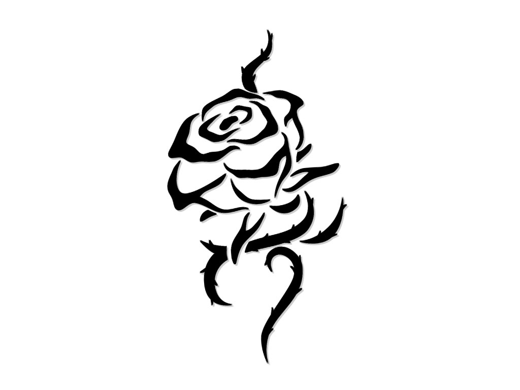 Rose tattoo clipart