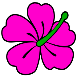 Free hibiscus flower clipart