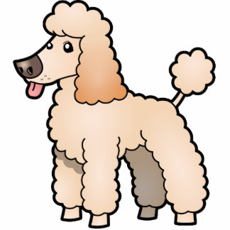 Cartoon Miniature Poodle Photo Statuettes, Cutouts & Sculptures ...