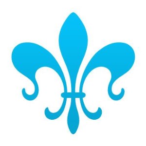 Amazon.com - Fleur De lis logo symbol... Blue (12 X 11.9 inch) ZK6W7