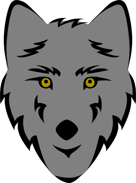 Wolf Head Stylized clip art Free Vector