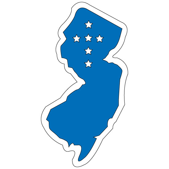 Custom New Jersey Shaped Magnet - State Shaped Magnets - Custom ...