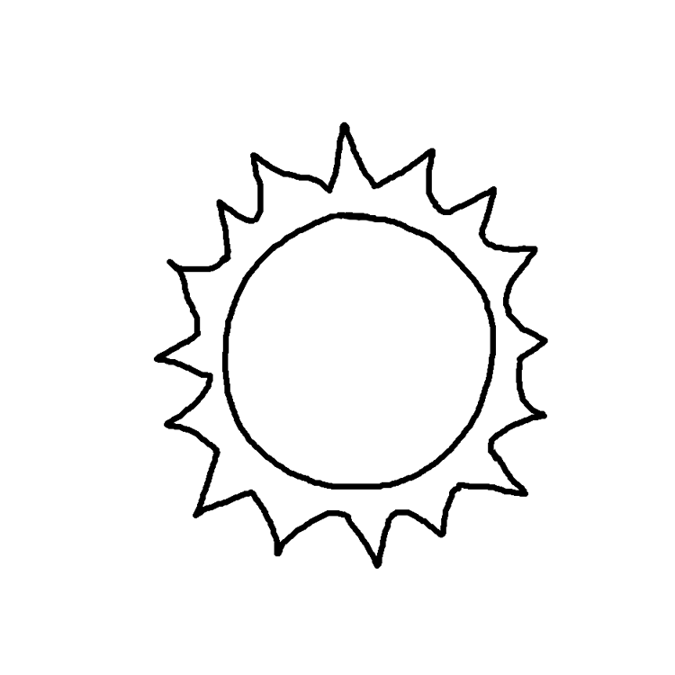 Sunny Weather Clipart Black And White