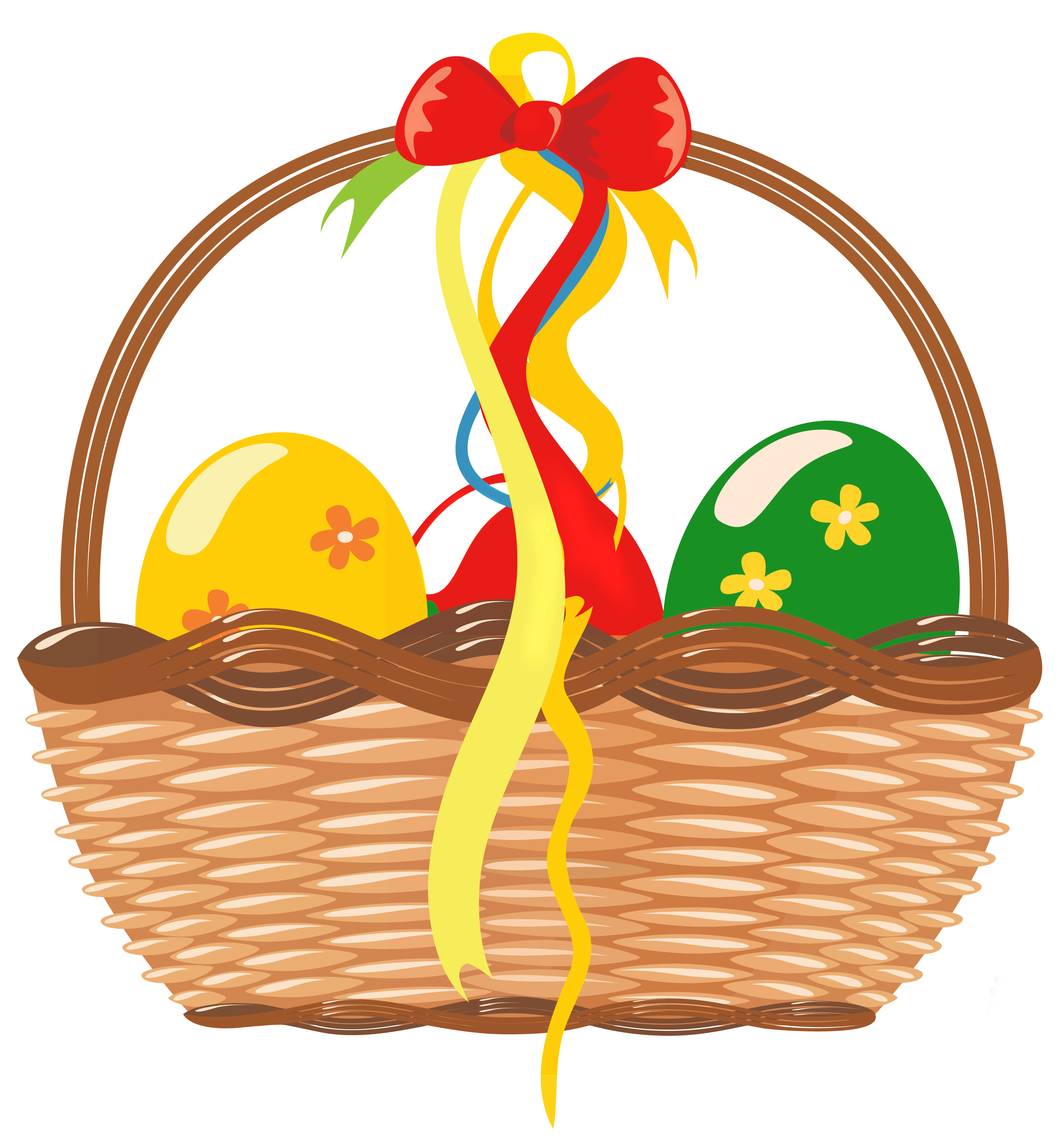 Empty easter basket clipart