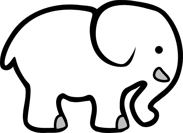 Elephant Clip Art Black And White - Free Clipart ...