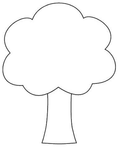tree shape clipart to color, 12cm | Flickr - Photo Sharing!