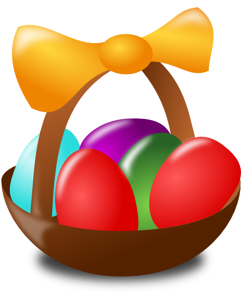 Easter Egg Basket clip art - vector clip art online, royalty free ...