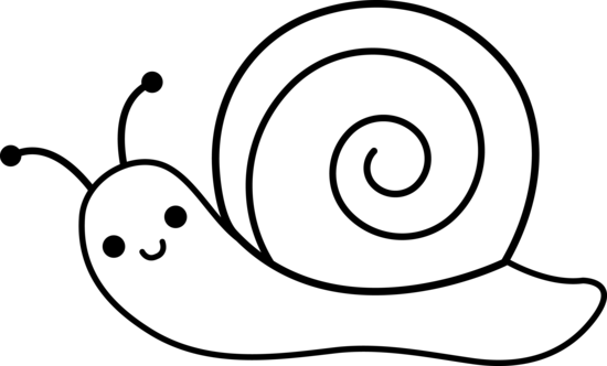 Snail Black And White Clipart