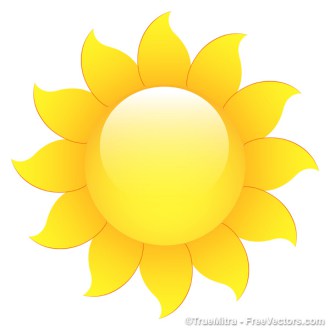 Download Free Hot Sun Icon Vector Illustration