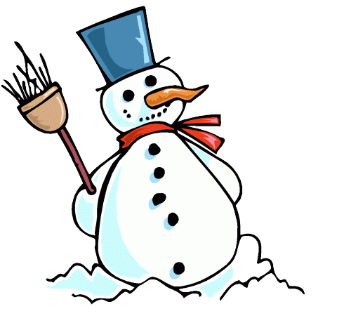 Funny Snowman With Hat Clipart