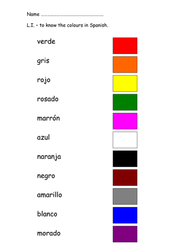 Spanish Colours Worksheet ClipArt Best spanish-colours-worksheet-clipart-best