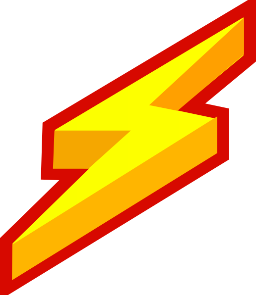 Red Lightning Bolt Clipart