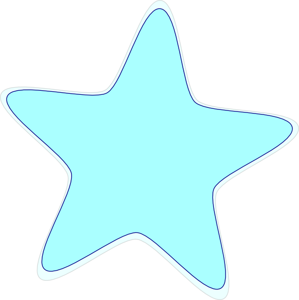 Light Blue Star Clip Art - vector clip art online ...