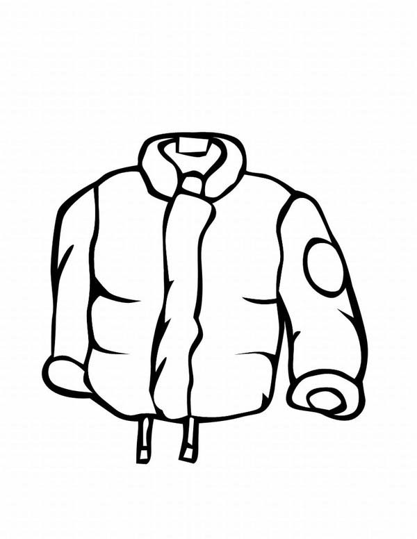 Stay Warm with This Jacket in Winter Clothing Coloring Page ...