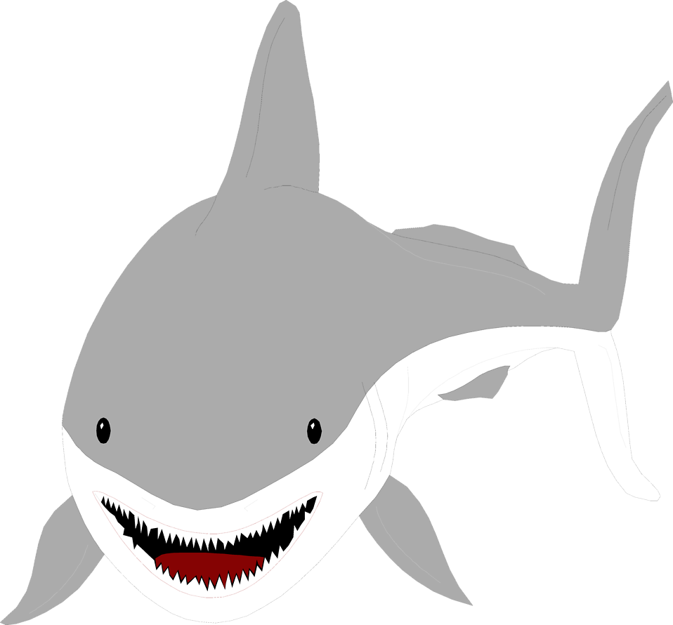 Shark clipart black background