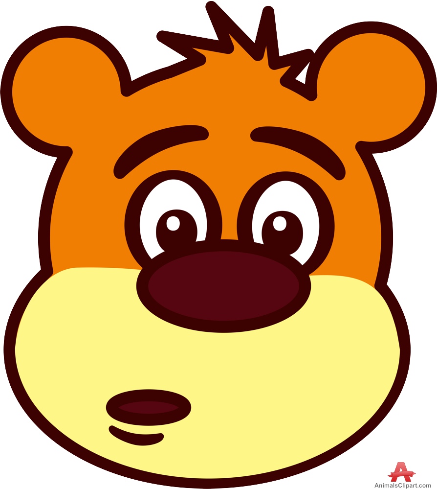 Bear Cartoon Character Face | Free Clipart Design Download