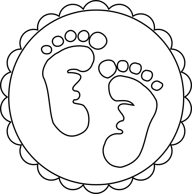 Scrapcation Getaway: Baby Footprints SVG & Digi Stamp
